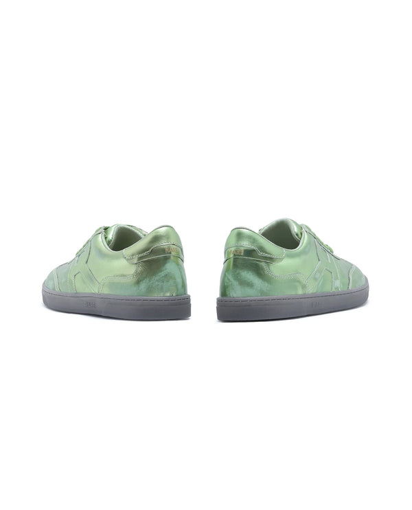 Rare Rabbit Men Mercure Metallic Green Lace-Up Closure Shoes