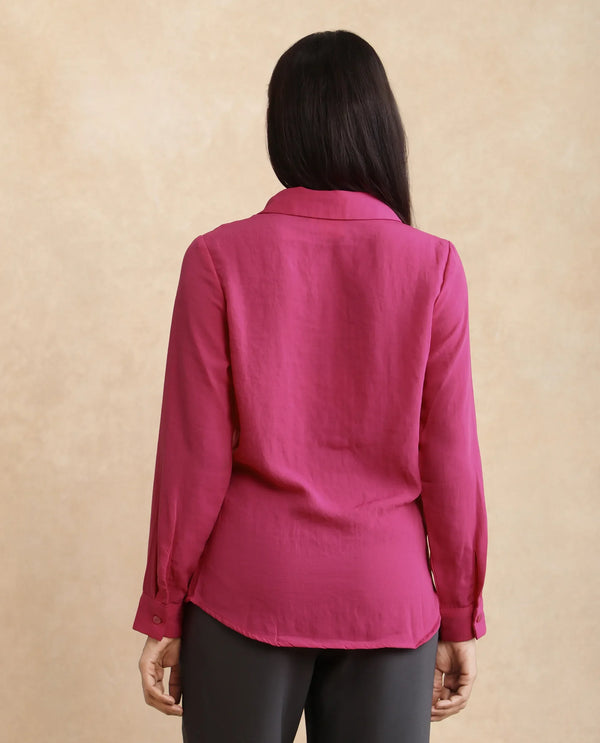 Rareism Women Mersin Pink Plain Top