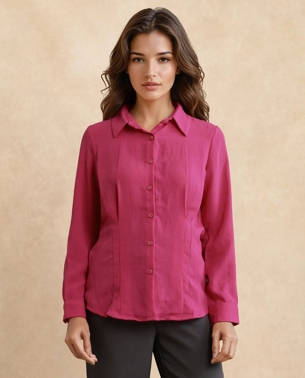 Rareism Women Mersin Pink Plain Top