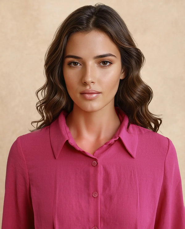 Rareism Women Mersin Pink Plain Top