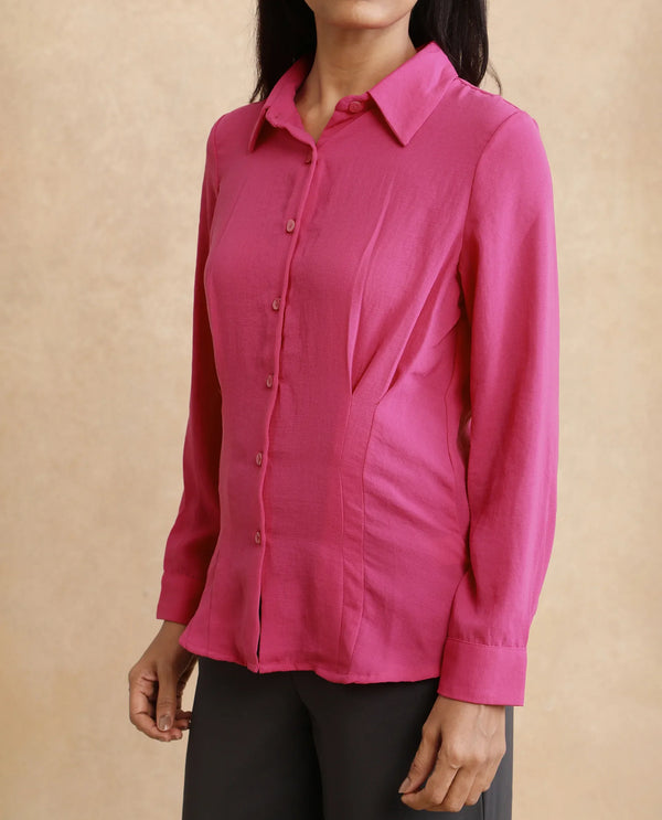 Rareism Women Mersin Pink Plain Top