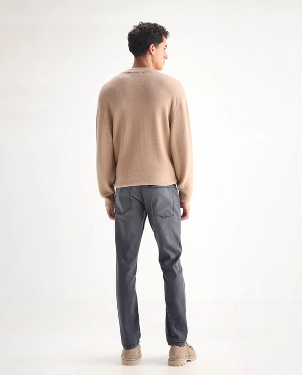 Rare Rabbit Mens Mesa Grey Cotton Polyester Solid Mid Rise Slim Fit Jeans