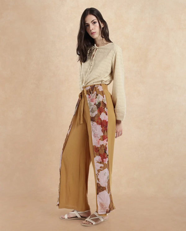 Rareism Women Mouza Multi Loop Wide Floral Print Ankle Length Trouser