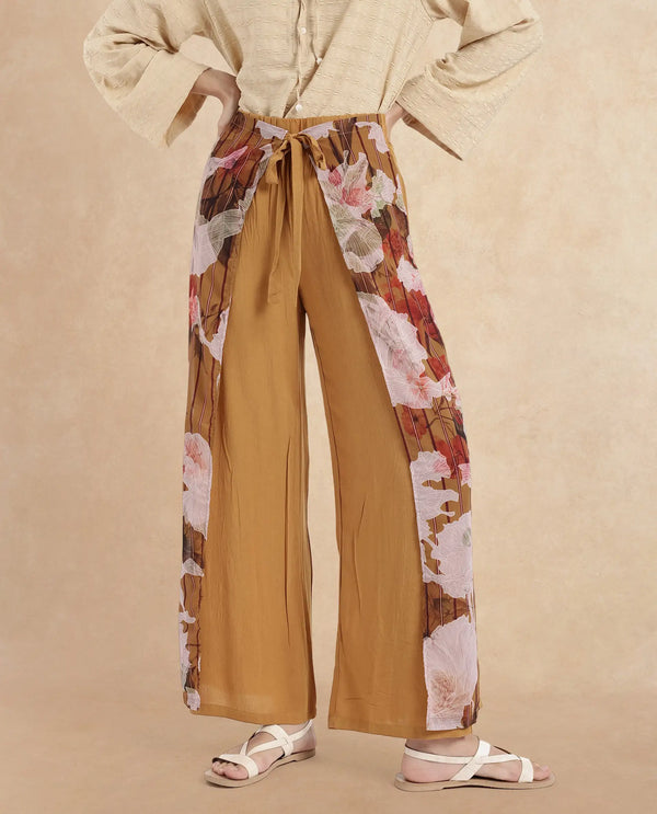 Rareism Women Mouza Multi Loop Wide Floral Print Ankle Length Trouser