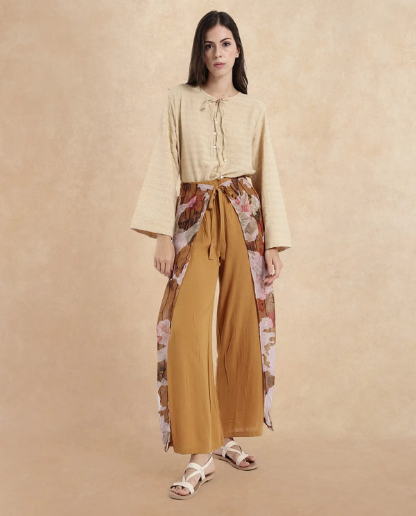 Rareism Women Mouza Multi Loop Wide Floral Print Ankle Length Trouser