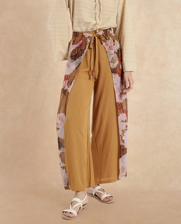 Rareism Women Mouza Multi Loop Wide Floral Print Ankle Length Trouser