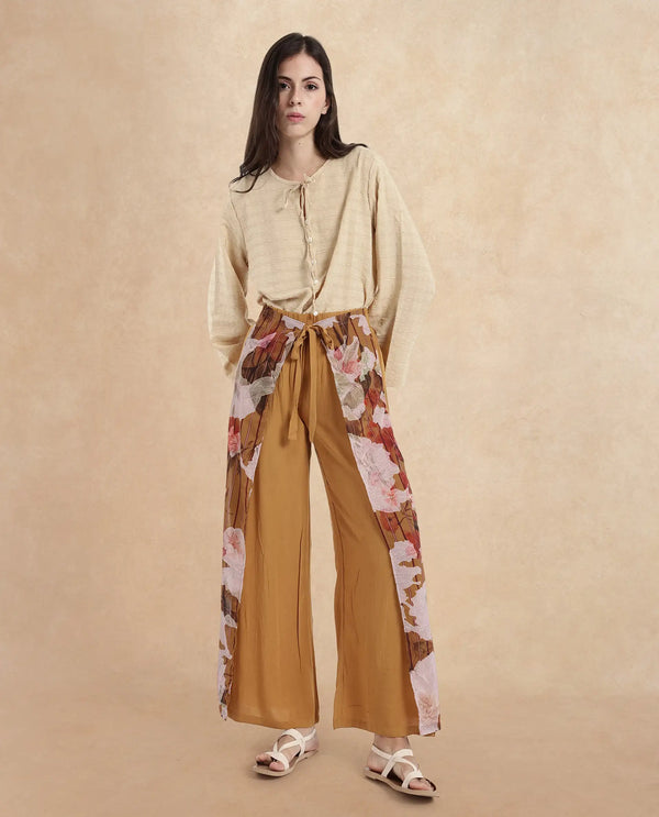 Rareism Women Mouza Multi Loop Wide Floral Print Ankle Length Trouser