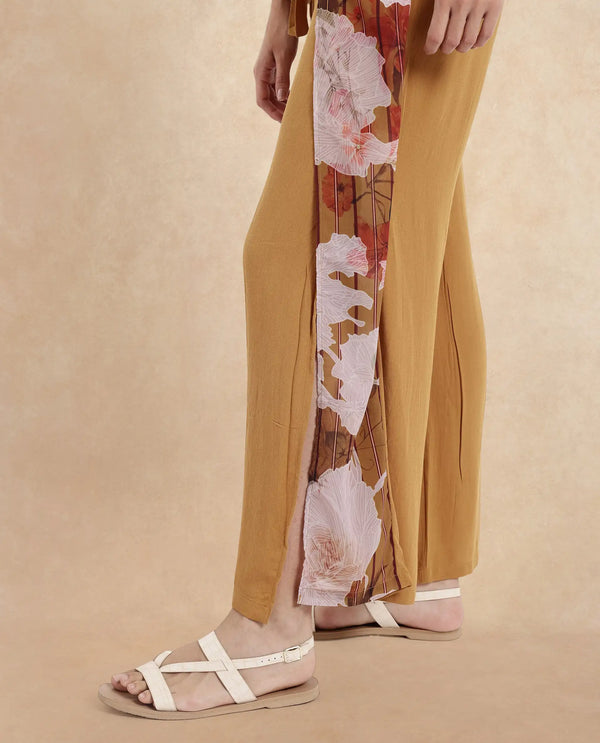 Rareism Women Mouza Multi Loop Wide Floral Print Ankle Length Trouser