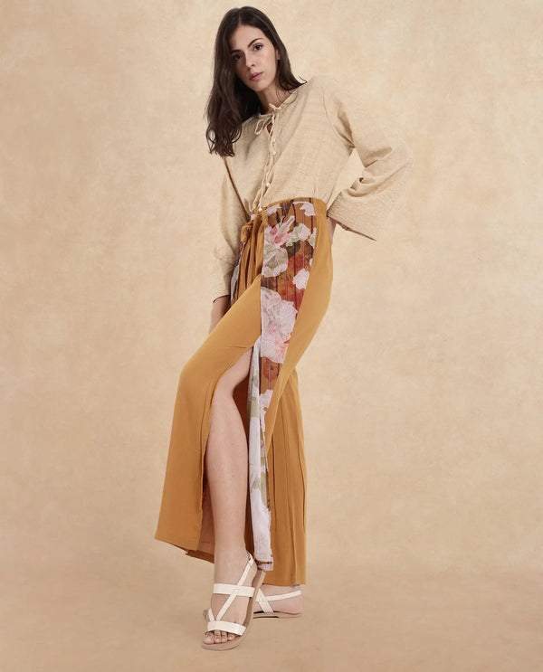 Rareism Women Mouza Multi Loop Wide Floral Print Ankle Length Trouser