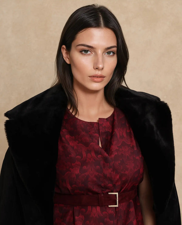 Rareism Women Mulaani Maroon Printed Dress