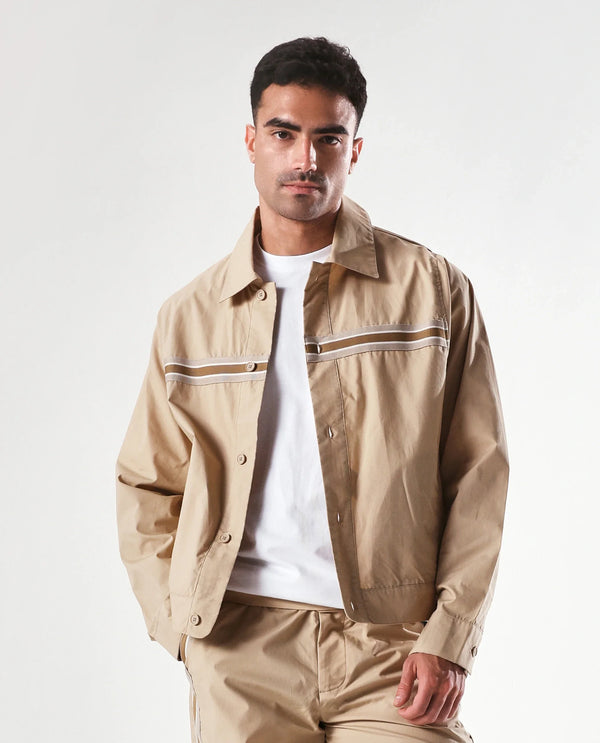 Rare Rabbit Men Macon-S Beige Cotton Fabric Full Sleeves Collared Neck Button Closure Plain Shirt