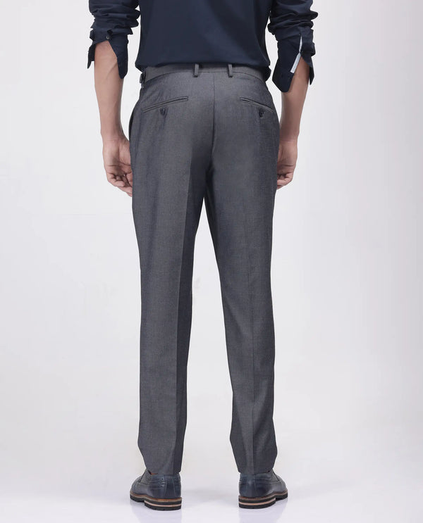 Rare Rabbit Men's Naji Blue Cotton Blend Fabric Relaxed Fit Plain Trouser
