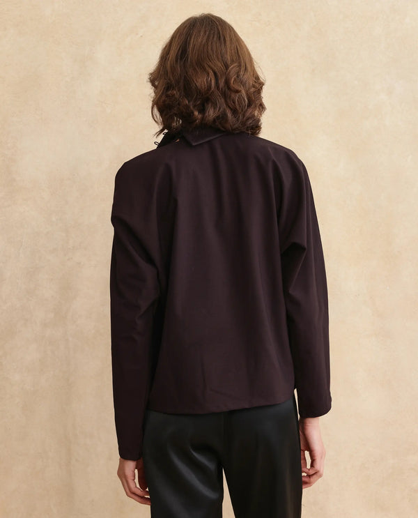 Rareism Women Natta Rust Regular Sleeve High Neck Regular Fit Plain Top