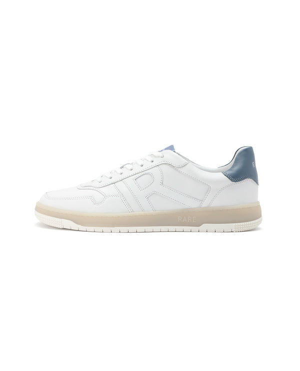 Rare Rabbit Men's Nebula White Leather Monotone Low-Top Lace-Up Sneaker Shoes