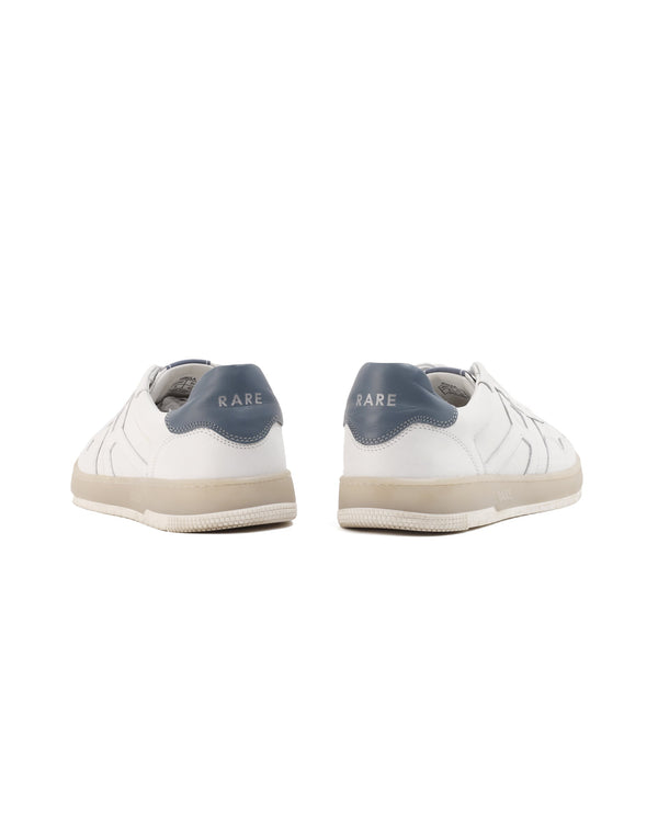 Rare Rabbit Men's Nebula White Leather Monotone Low-Top Lace-Up Sneaker Shoes