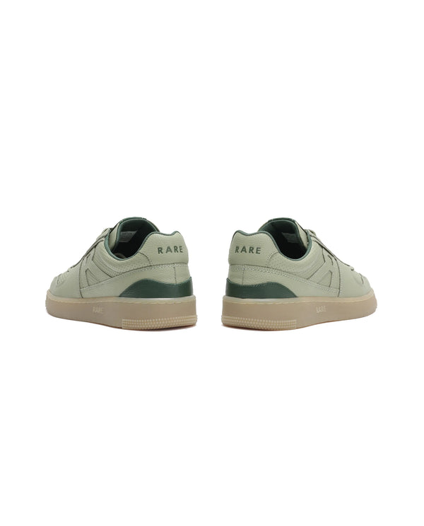 Rare Rabbit Mens Neva Sage Genuine Leather Lace-Up Closure Low -Top Dual Tone Sneaker