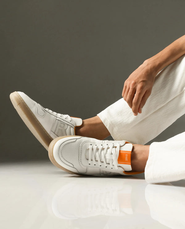 Rare Rabbit Men Neva White Lace-Up Closure Sneaker