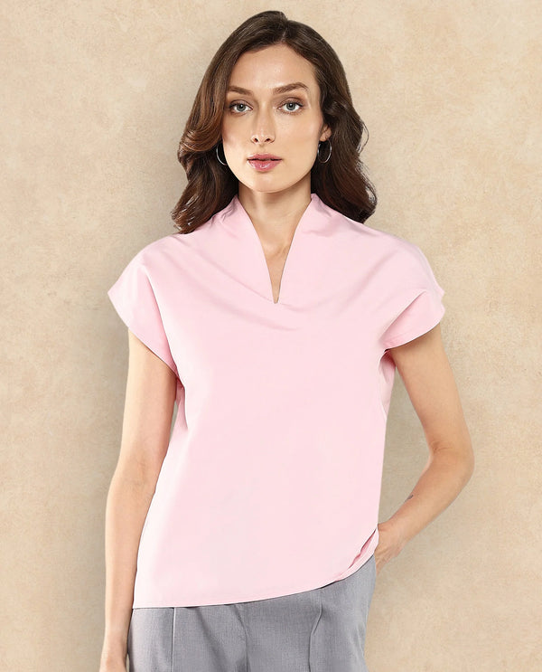Rareism Women Nopplo Pink Plain Top