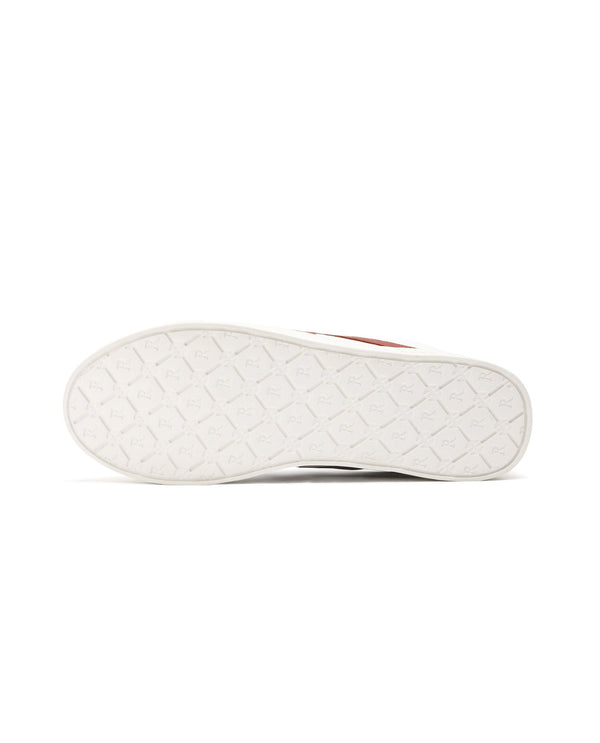 Rare Rabbit Men's Nova White Round Toe Smart Casual Low-Top Lace-Up Logo Branding Sneaker Shoes