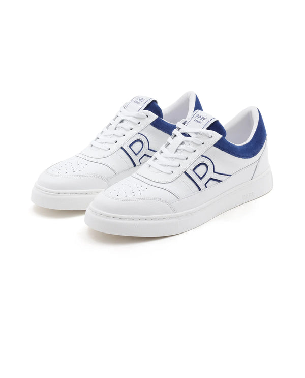 Rare Rabbit Men Axiom White Premium Suede Genuine Leather Dualtone Lace-Up Shoes