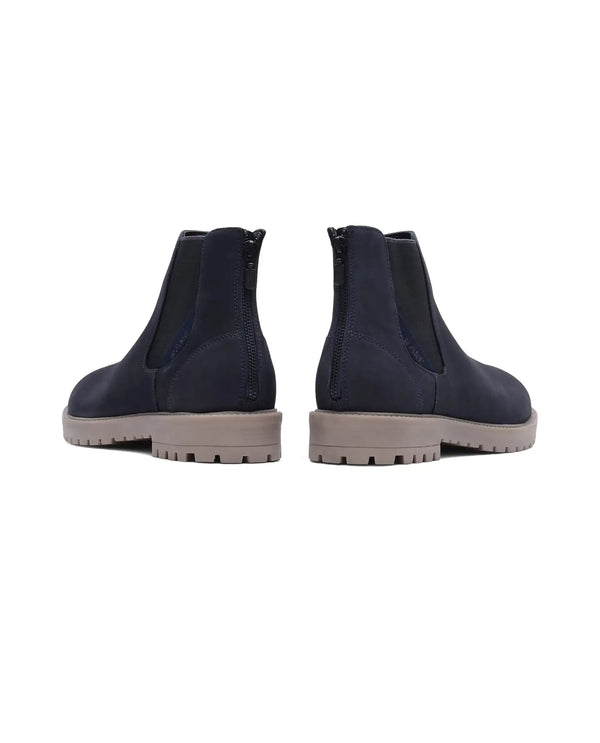Rare Rabbit Men's Gum Pro Navy Classic Chelsea Boot