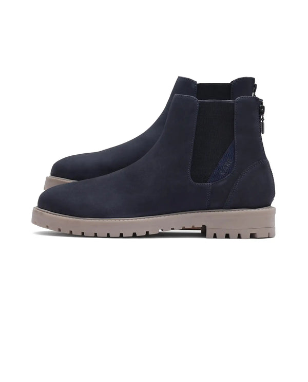 Rare Rabbit Men's Gum Pro Navy Classic Chelsea Boot
