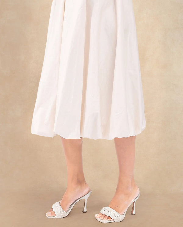 Rareism Womens Oligue Beige Dress Off Shoulder Solid