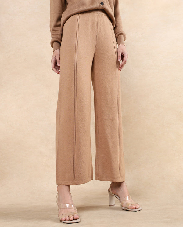 Rareism Women Omerli B Beige Oversized Fit Plain Trouser