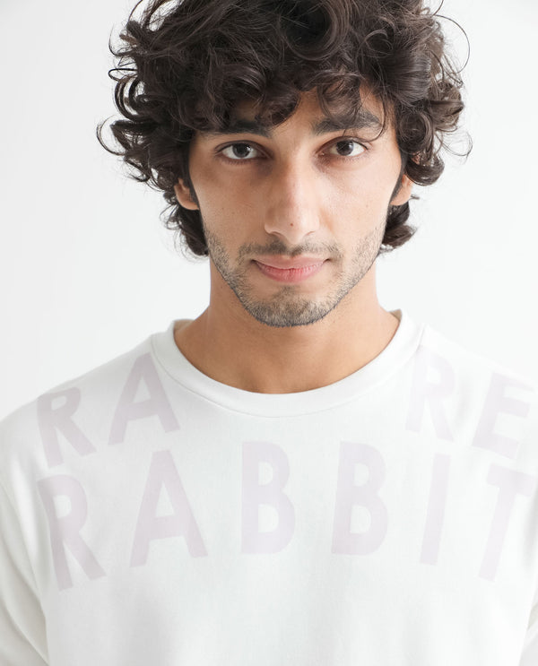 Rare Rabbit Men'S Oren Off White Sweatshirt Full Sleeves Solid