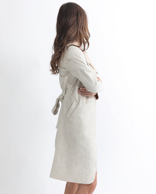 Rareism Women Palmer 1 Beige Polyester Fabric Full Sleeves Solid Collarless Jacket