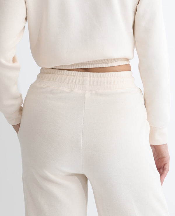 Rareism Women Pazoo Tt Beige Cotton Blend Fabric Flared Solid Mid Rise Ankle Length Track Pant