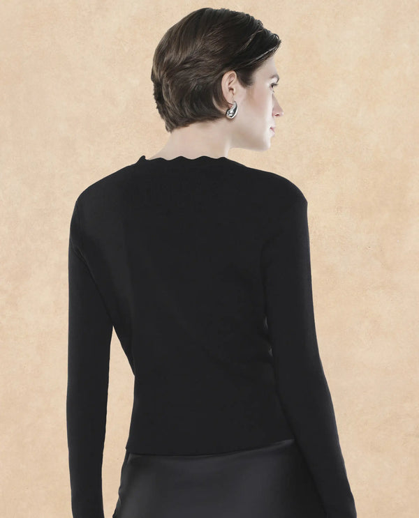 Rareism Women Pendik Black Plain Top