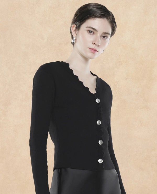 Rareism Women Pendik Black Plain Top