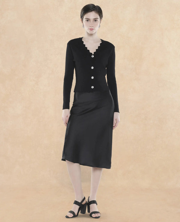Rareism Women Pendik Black Plain Top