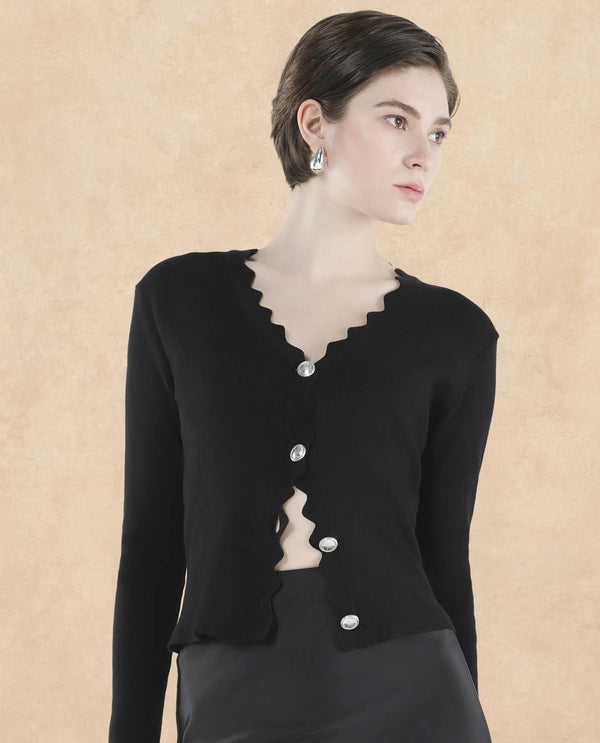 Rareism Women Pendik Black Plain Top