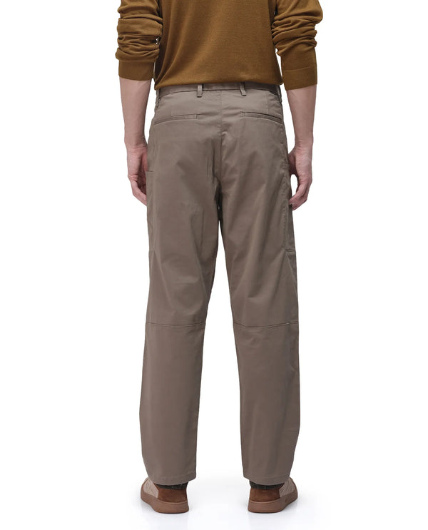 Rare Rabbit Men's Petro Dusky Olive Cotton Elastane Fabric Straight Fit Cargo Style Trouser