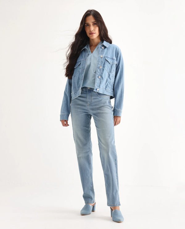Rareism Women Pipevine Light Blue Cotton Lycra Fabric High Rise Solid Tailored Fit Ankle Length Jeans