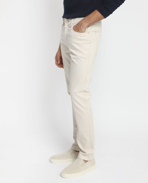 Rare Rabbit Men's Poke-2 Beige Solid Mid-Rise Regular Fit Trouser