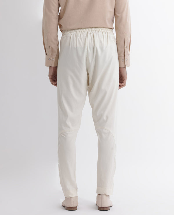 Rare Rabbit Men's Polin Beige Viscose Fabric Mid Rise Regular Fit Solid Pajama