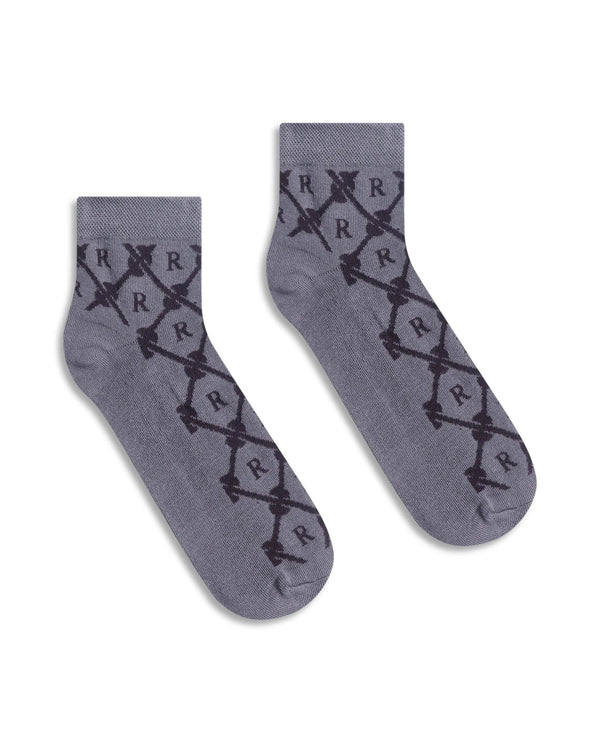 Rare Rabbit Men Polk & Mono Assorted High Ankle Socks