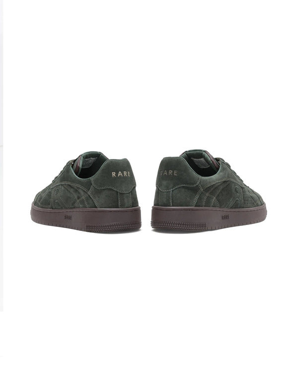 Rare Rabbit Men's Ragno Green Genuine Suede Leather Low-Top Lace Up Sneaker Shoes