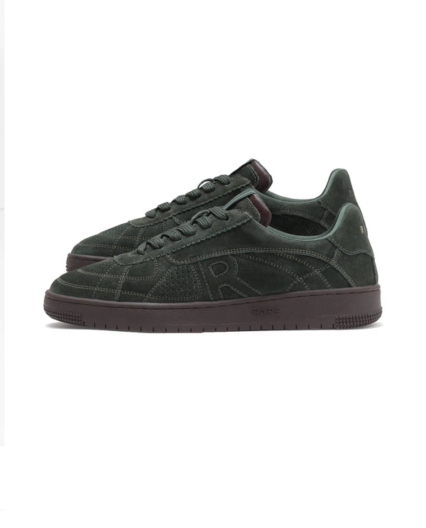 Rare Rabbit Men's Ragno Green Genuine Suede Leather Low-Top Lace Up Sneaker Shoes