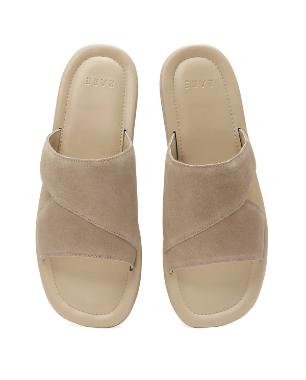 Rare Rabbit Men's Rho Sand Leather Slip-On Closure Sandal