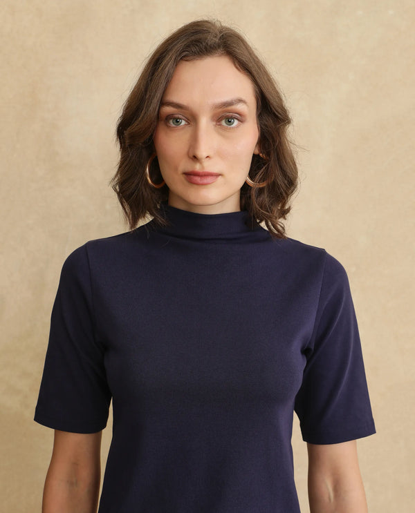 Rareism Women Rohdrio Dusky Purple Knitted Plain Top