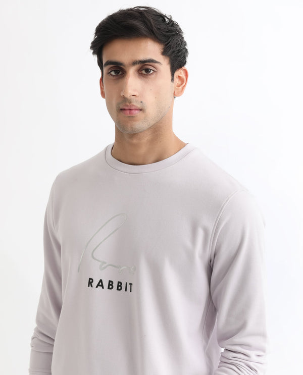 Rare Rabbit Men'S Rowann Purple Sweatshirt Full Sleeves Solid
