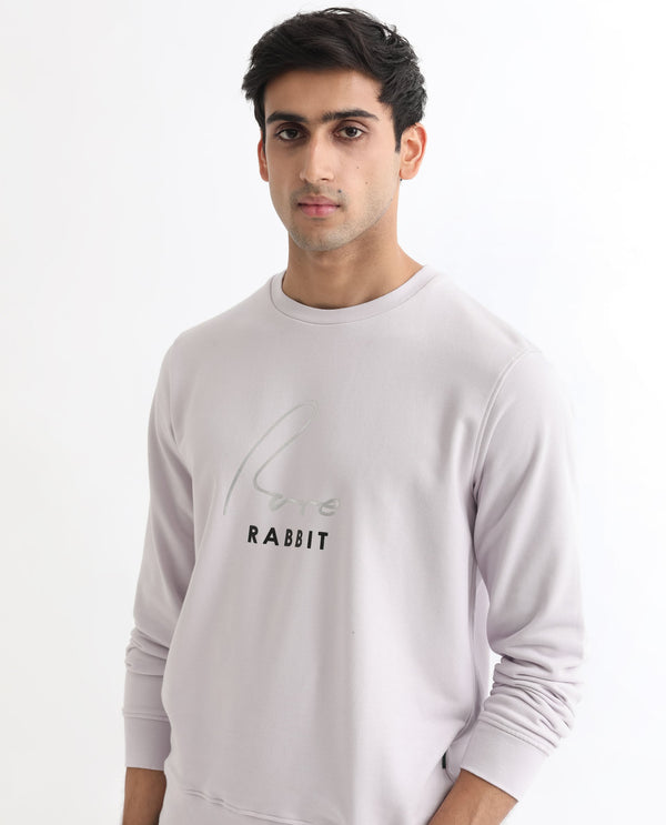 Rare Rabbit Men'S Rowann Purple Sweatshirt Full Sleeves Solid