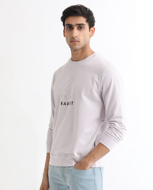 Rare Rabbit Men'S Rowann Purple Sweatshirt Full Sleeves Solid