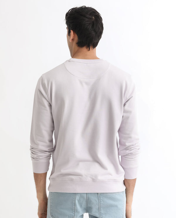 Rare Rabbit Men'S Rowann Purple Sweatshirt Full Sleeves Solid