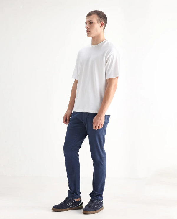 Rare Rabbit Men's Ruiz Blue Sulphur Dyed Mid-Rise Slim Fit Jeans