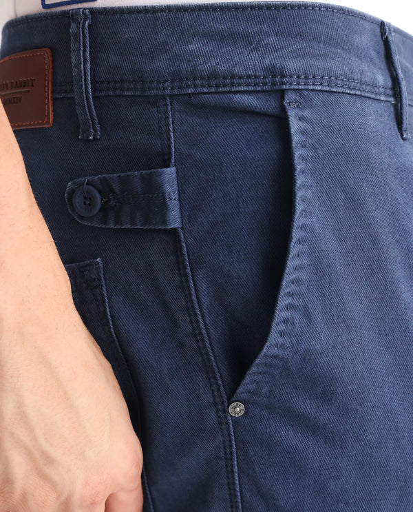 Rare Rabbit Men's Ruiz Blue Sulphur Dyed Mid-Rise Slim Fit Jeans